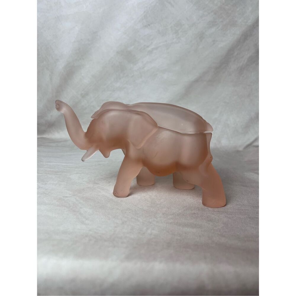 Vintage Pink Indiana Glass Elephant